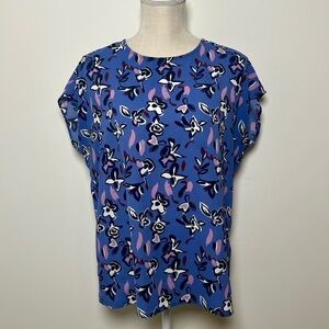 Halogen Purple Floral Blouse